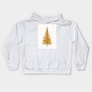 Gold Christmas Tree Kids Hoodie